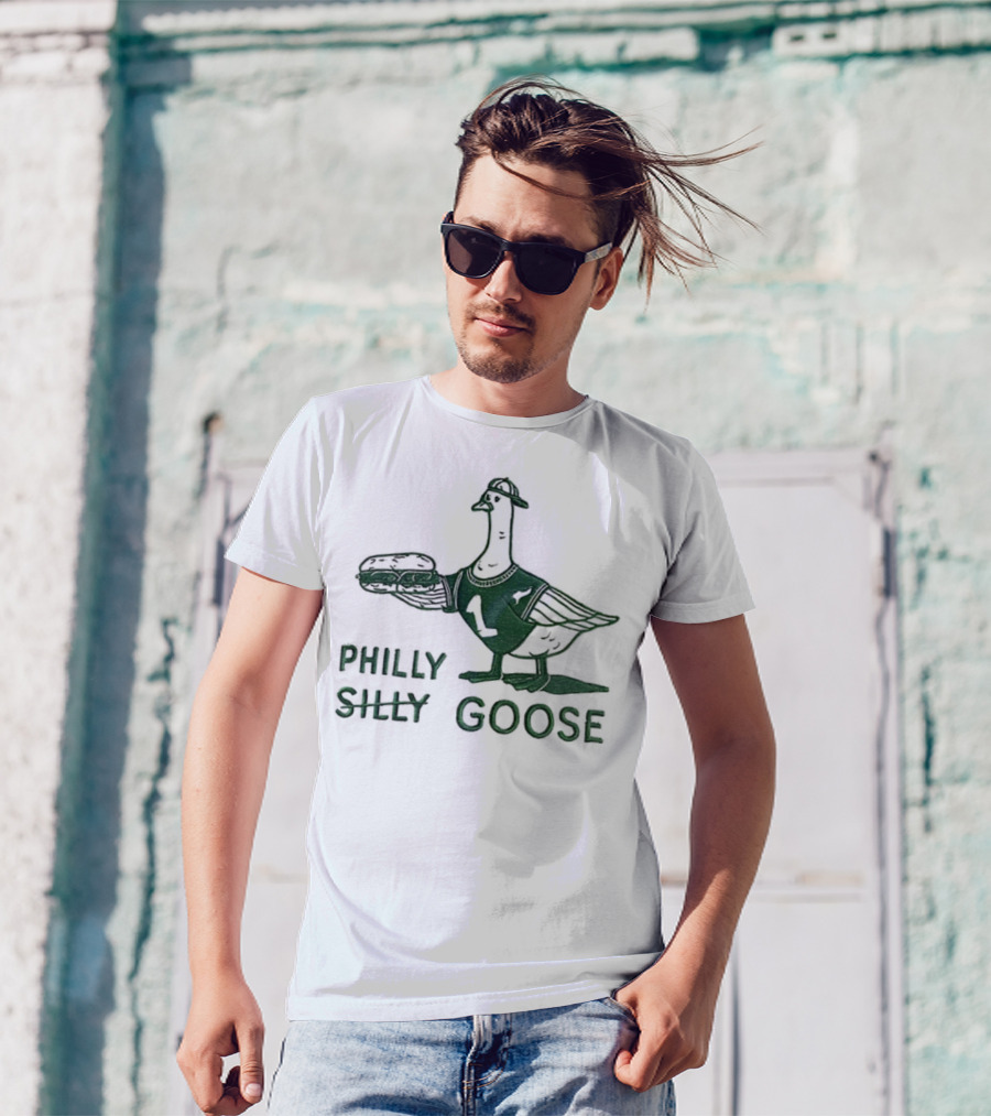 Philly Silly Goose Philadelphia Phillies Eagles T-Shirt