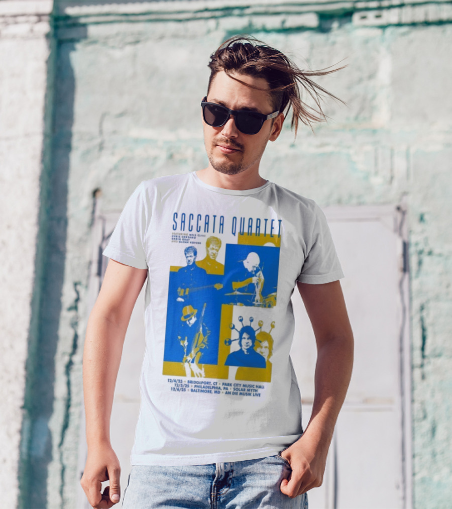Saccata Quartet Tour December 2025 European Jazz Fusion Concert Dates T-Shirt