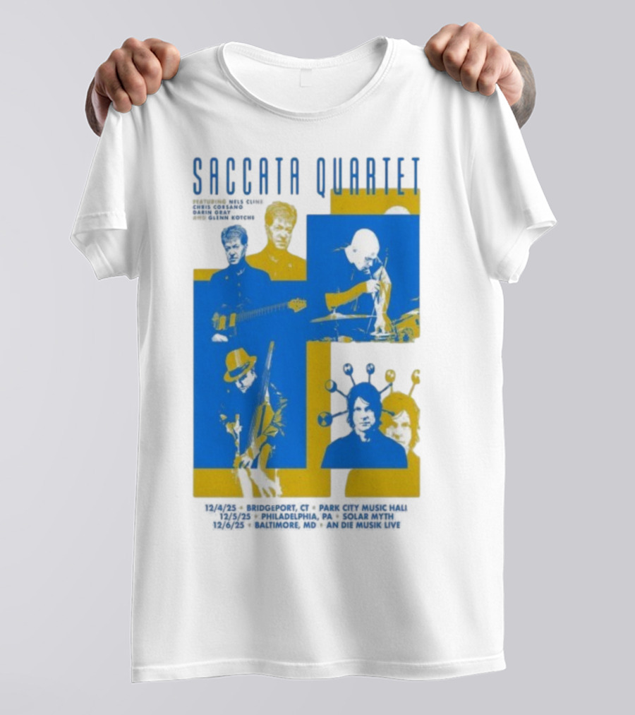 Saccata Quartet Tour December 2025 European Jazz Fusion Concert Dates T-Shirt