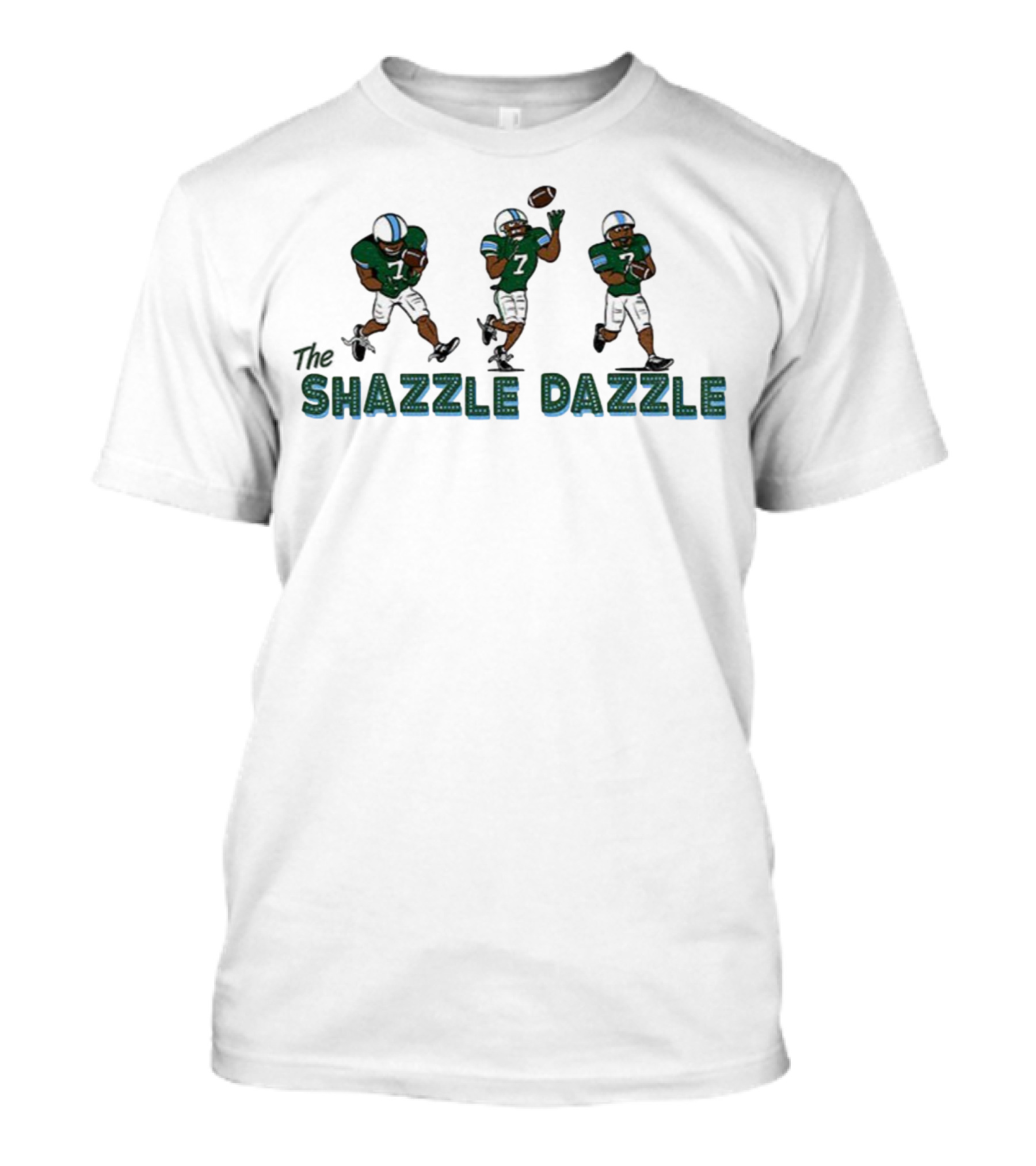 Shazz Preston Cartoon The Shazzle Dazzle Tulane Green Wave Football NFL 2025 T-Shirt