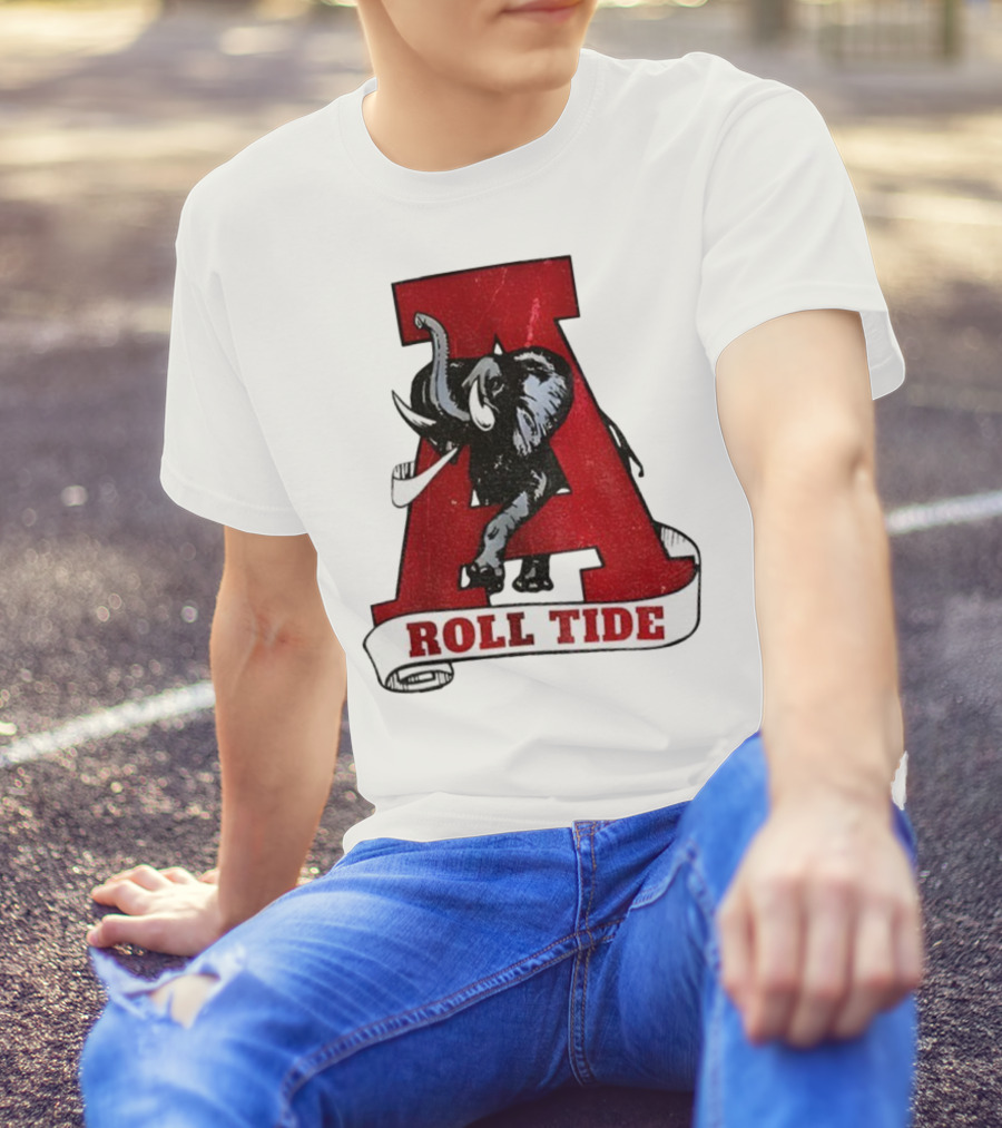 Vintage Roll Tide Alabama Crimson Tide Elephant Retro A T-Shirt