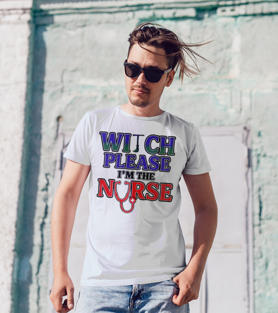 Witch Please I'm The Nurse Halloween Stethoscope T-Shirt