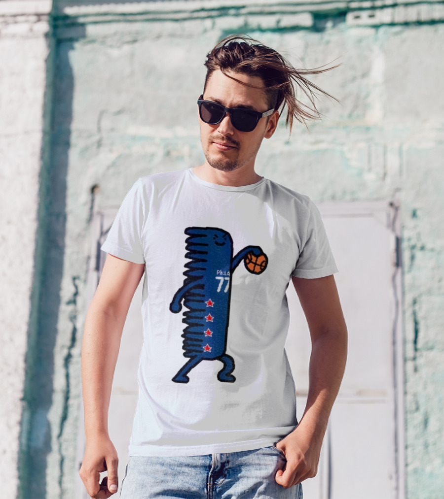 V.J. Edgecombe Phila 77 Philadelphia 76ers Basketball Character T-Shirt