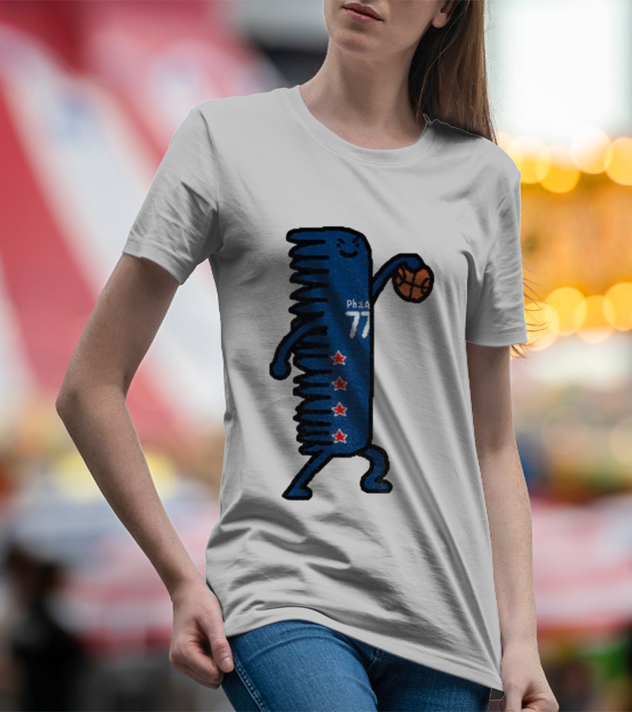 V.J. Edgecombe Phila 77 Philadelphia 76ers Basketball Character T-Shirt