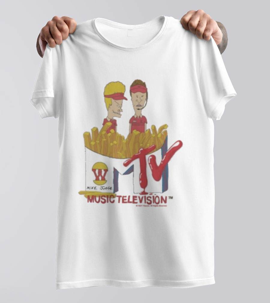 Beavis And Butt-Head MTV Mike Judge Burger World Music Television T-Shirt