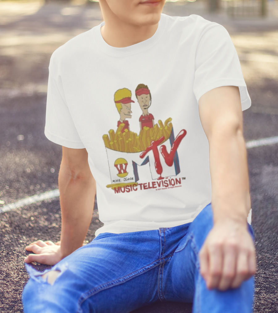 Beavis And Butt-Head MTV Mike Judge Burger World Music Television T-Shirt