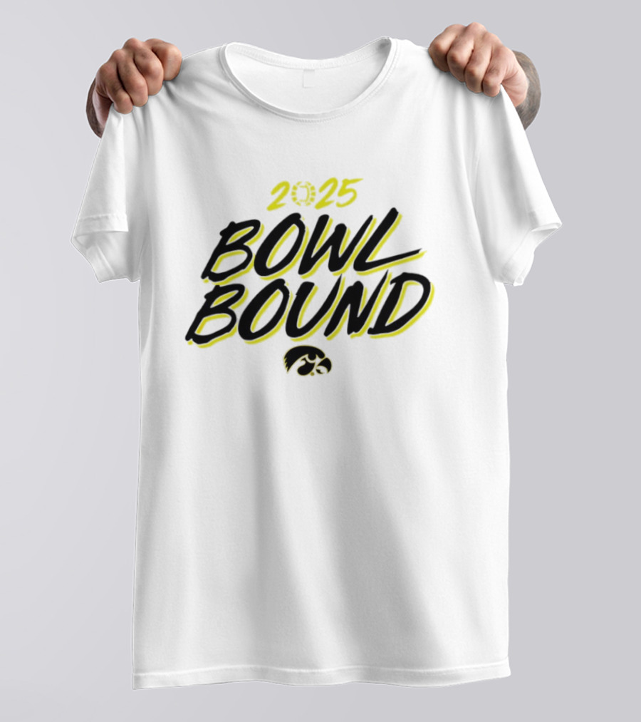 Iowa Hawkeyes 2025 Bowl Bound Football Team Fan Gear T-Shirt