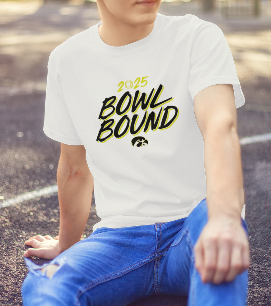 Iowa Hawkeyes 2025 Bowl Bound Football Team Fan Gear T-Shirt
