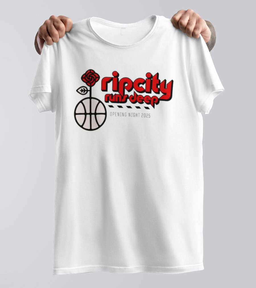 Ripcity Runs Deep Portland Trail Blazers Opening Night 2025 T-Shirt