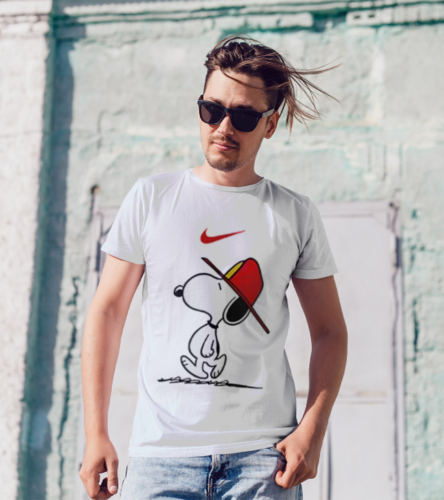 Snoopy Firefighter Nike Once Upon A Time I Was Innocent Then I Joined The Fire Department T-Shirt