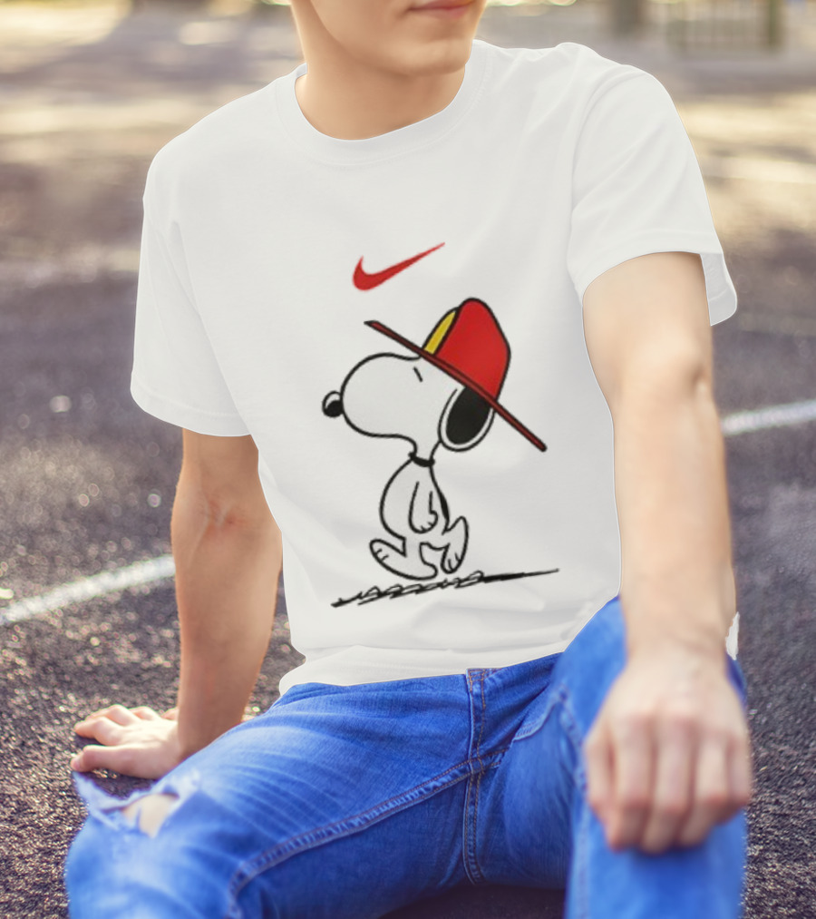 Snoopy Firefighter Nike Once Upon A Time I Was Innocent Then I Joined The Fire Department T-Shirt