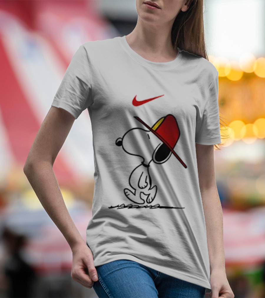 Snoopy Firefighter Nike Once Upon A Time I Was Innocent Then I Joined The Fire Department T-Shirt