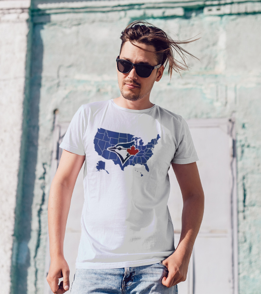 Toronto Blue Jays USA Map Who America Supports World Series T-Shirt