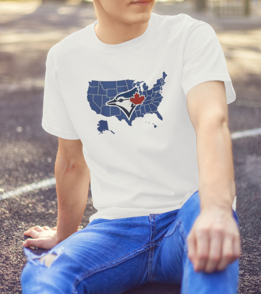 Toronto Blue Jays USA Map Who America Supports World Series T-Shirt