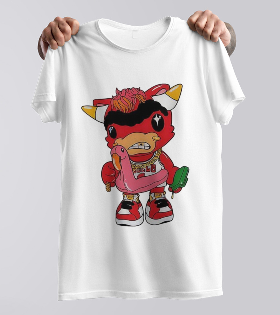 Benny The Bull Lil Benny 2025 Mascot Graphic Bulls Basketball Cartoon T-Shirt