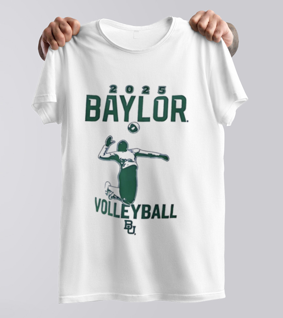 Baylor Bears Volleyball 2025 Athlete Jumping Action T-Shirt