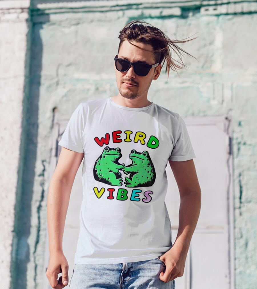 Weird Vibes Funny Frog Cottagecore Toad T-Shirt