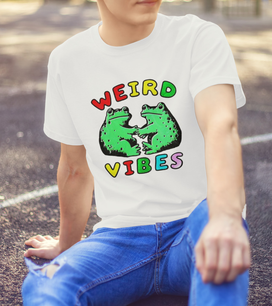 Weird Vibes Funny Frog Cottagecore Toad T-Shirt