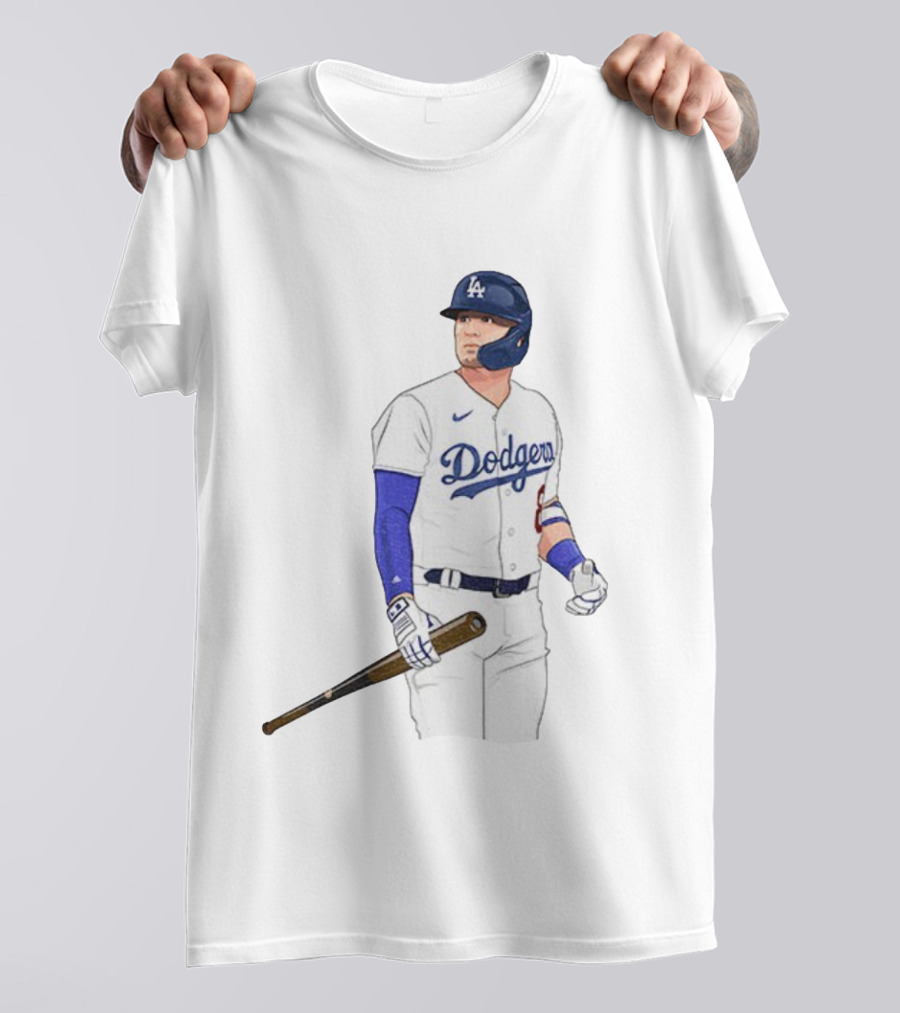 Kiké Hernández Los Angeles Dodgers #18 Baseball Player Illustration T-Shirt
