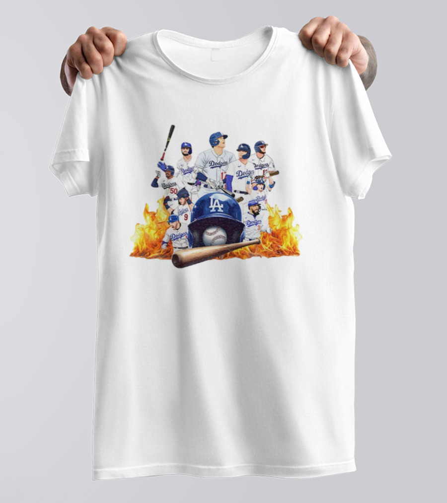 Los Angeles Dodgers 2025 MLB Champions Team Players Baseball T-Shirt