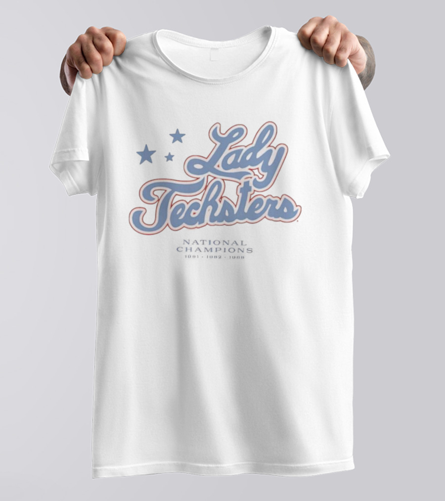Louisiana Tech University Lady Techsters National Champions 1981 1982 1988 Stars T-Shirt