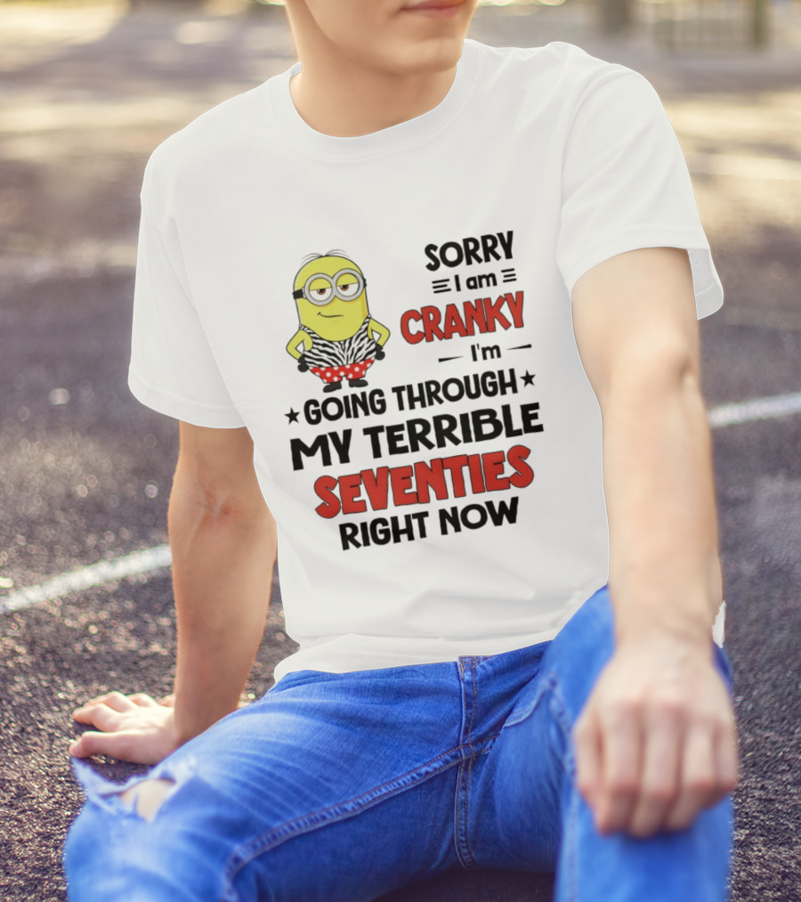 Sorry I Am Cranky Going Through My Terrible Seventies Minion T-Shirt