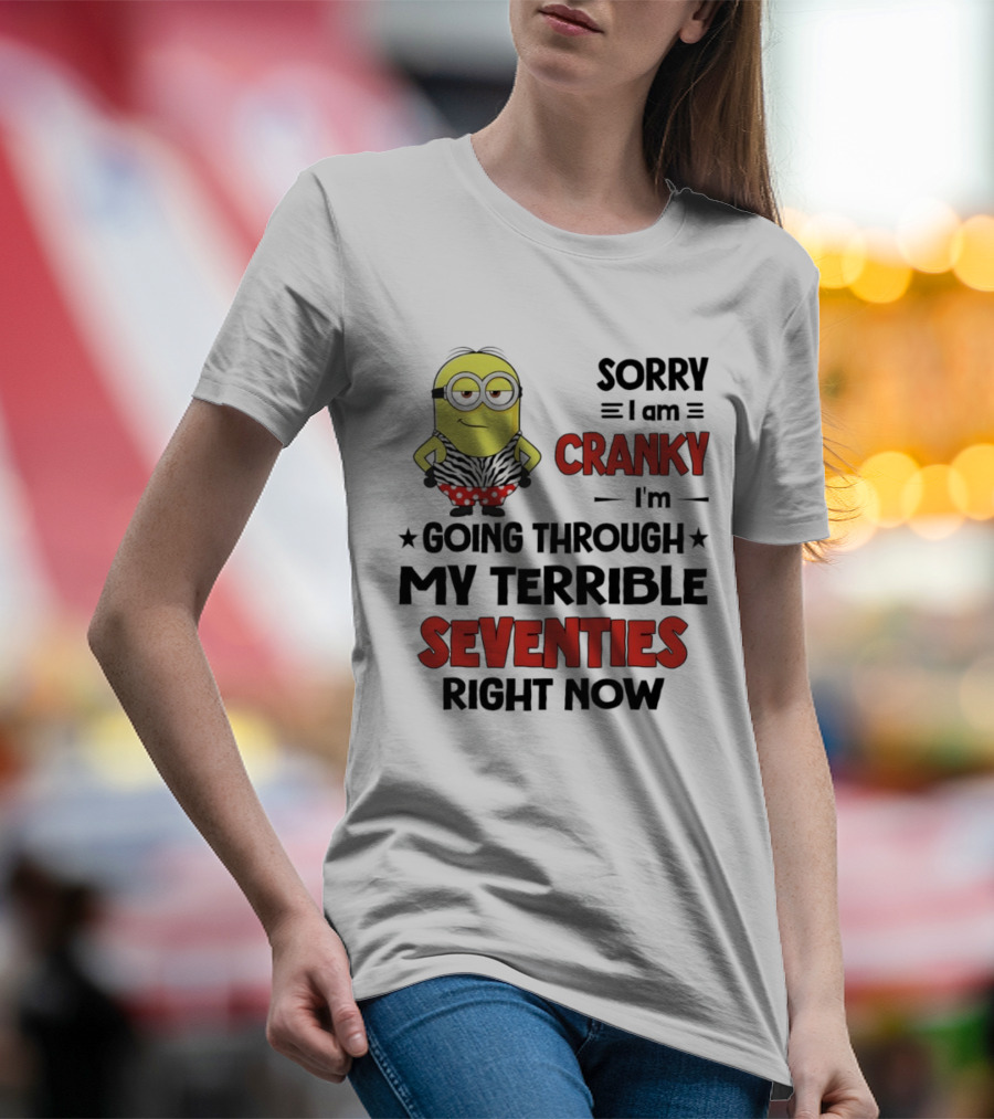 Sorry I Am Cranky Going Through My Terrible Seventies Minion T-Shirt