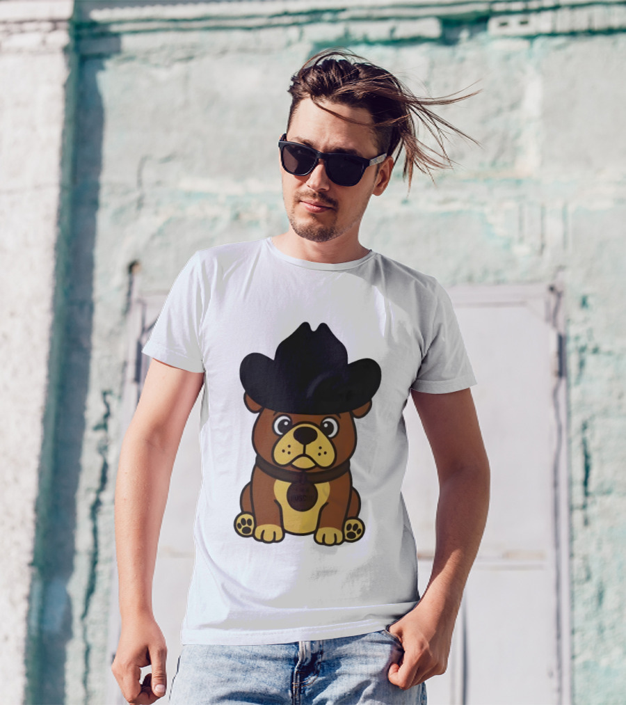 Rodeo Roscoe Dog Cowboy Hat Brown Pup T-Shirt