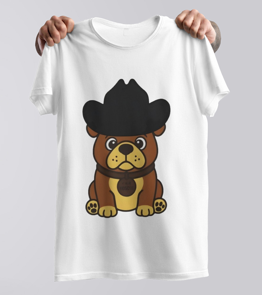 Rodeo Roscoe Dog Cowboy Hat Brown Pup T-Shirt