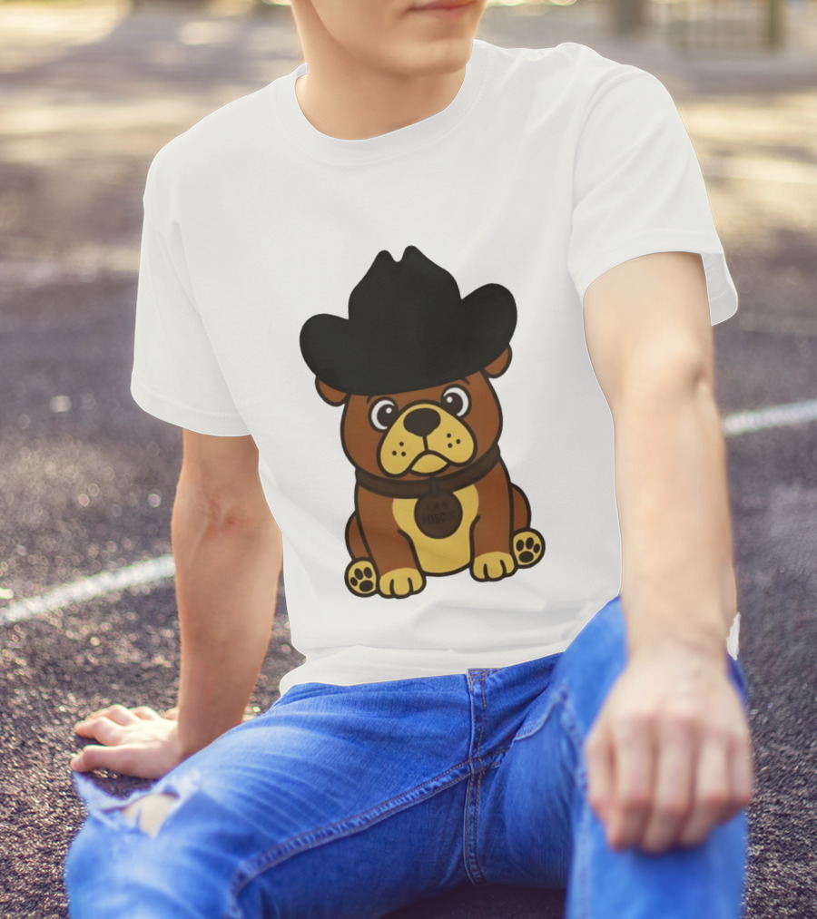 Rodeo Roscoe Dog Cowboy Hat Brown Pup T-Shirt