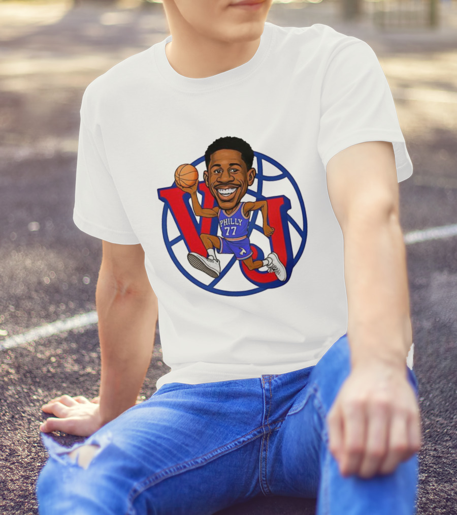 V J Philly 77 Basketball Player With Ball T-Shirt
