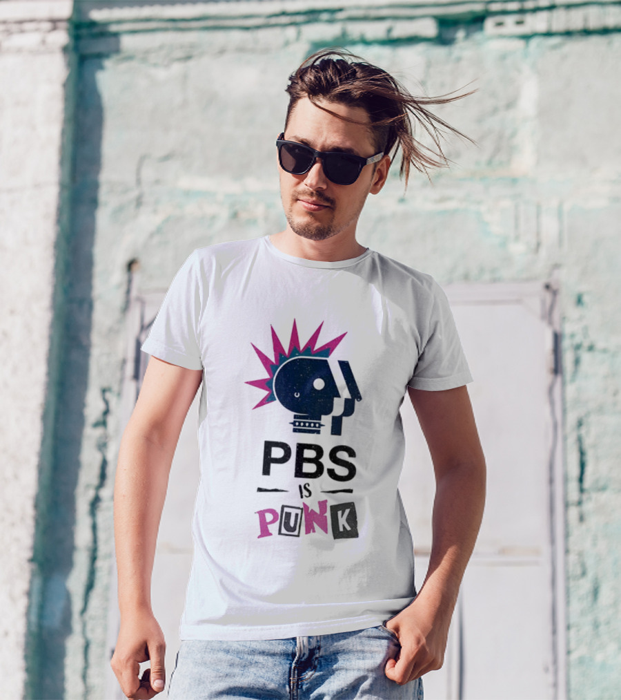 PBS Is Punk Public Broadcasting Defender Funny Parody T-Shirt