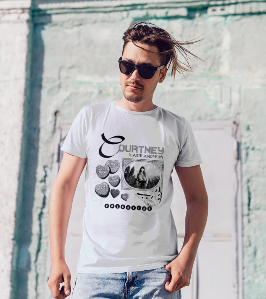 Courtney Marie Andrews Sweetheart Candy Hearts Valentine's Day T-Shirt