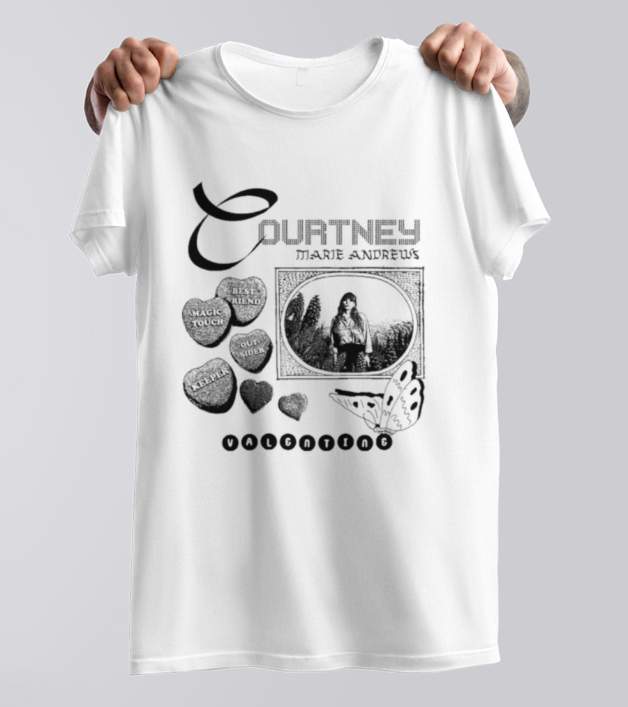 Courtney Marie Andrews Sweetheart Candy Hearts Valentine's Day T-Shirt