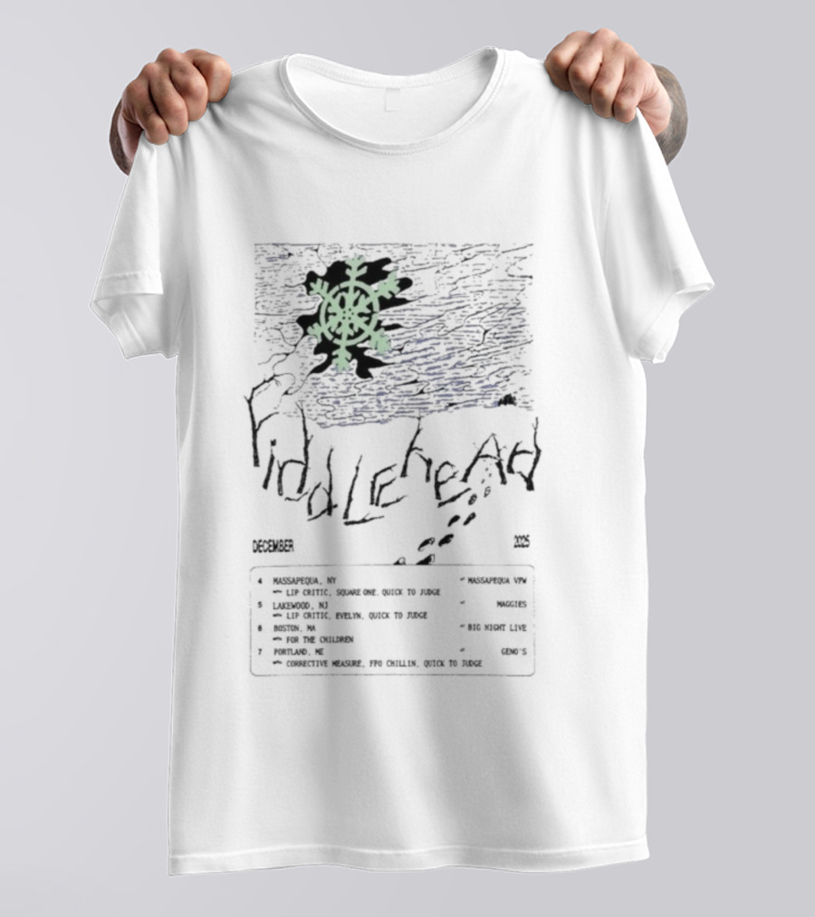 Fiddlehead Tour December 2025 Snowflake Icon Boston Philadelphia Chicago T-Shirt