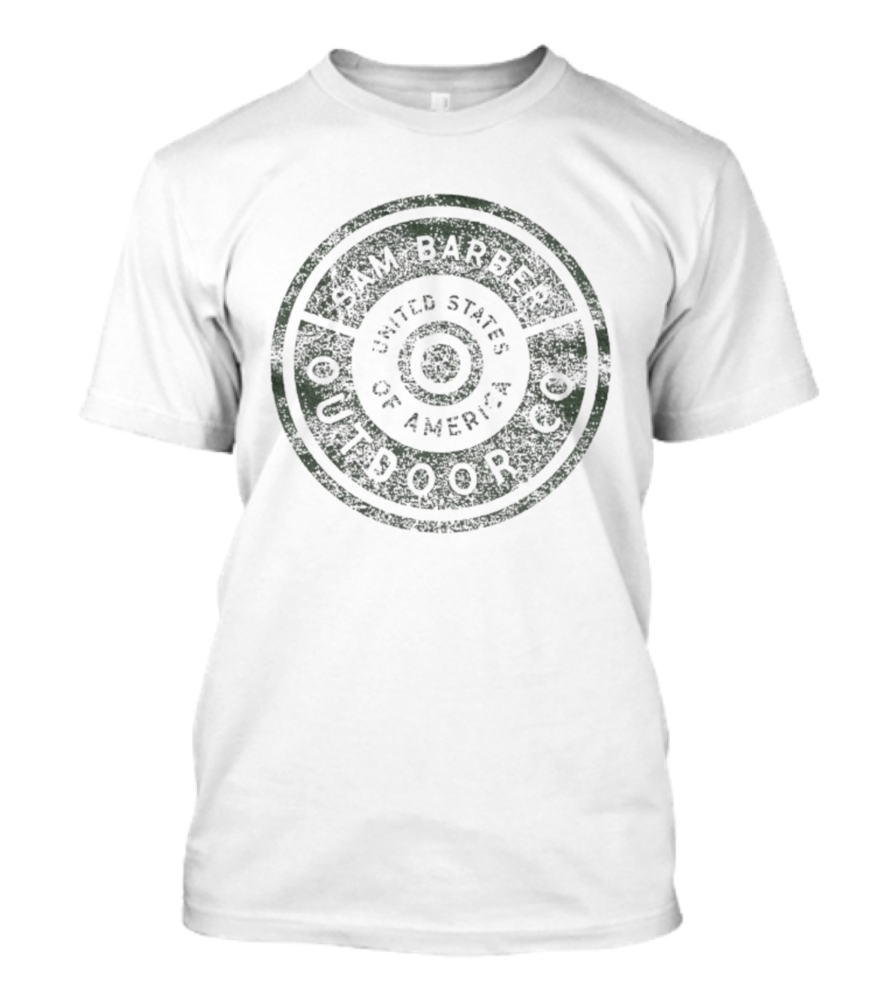 Sam Barber Outdoor Co United States Of America Shotshell Circular Emblem T-Shirt