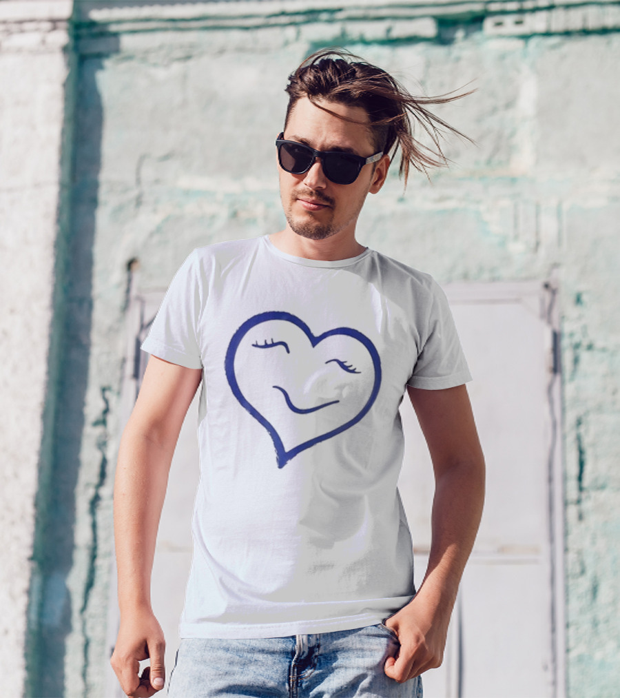 Shania Twain Foundation Heart Logo Blue Outline T-Shirt
