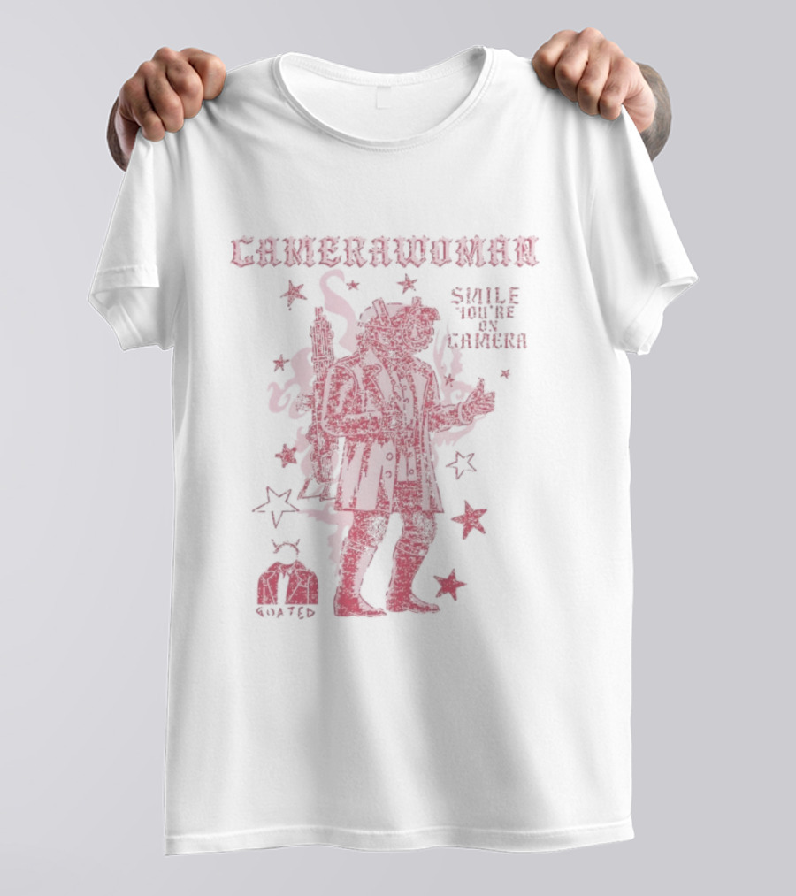 Camerawoman Smile You’re On Camera Skibidi Goated T-Shirt