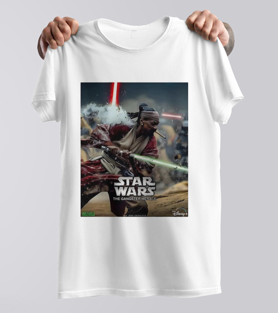 Star Wars The Gangster Menace Snoop Jedi Parody Disney T-Shirt