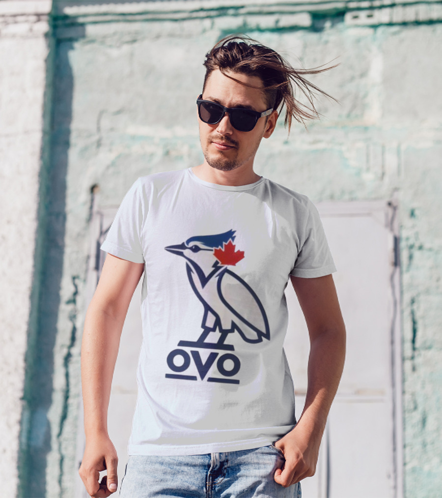 Toronto Blue Jays OVO Owl Maple Leaf Emblem T-Shirt