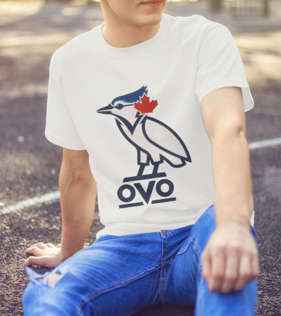 Toronto Blue Jays OVO Owl Maple Leaf Emblem T-Shirt
