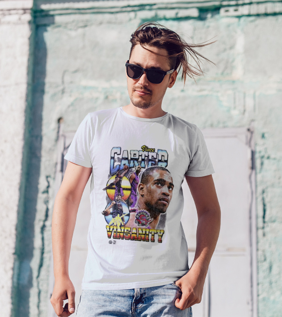 Vince Carter Vinsanity Raptors NBA Vintage Collage T-Shirt