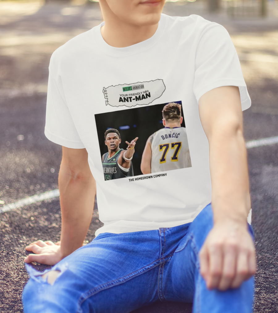 Wolves Animation Your Friendly NBA Ant-Man Dončić 77 T-Shirt