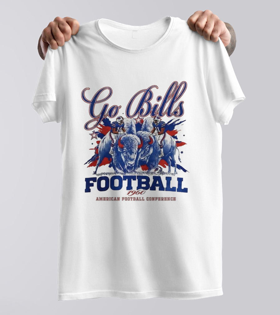 Go Bills Football Buffalo 1960 American Football Conference Vintage Athletes T-Shirt
