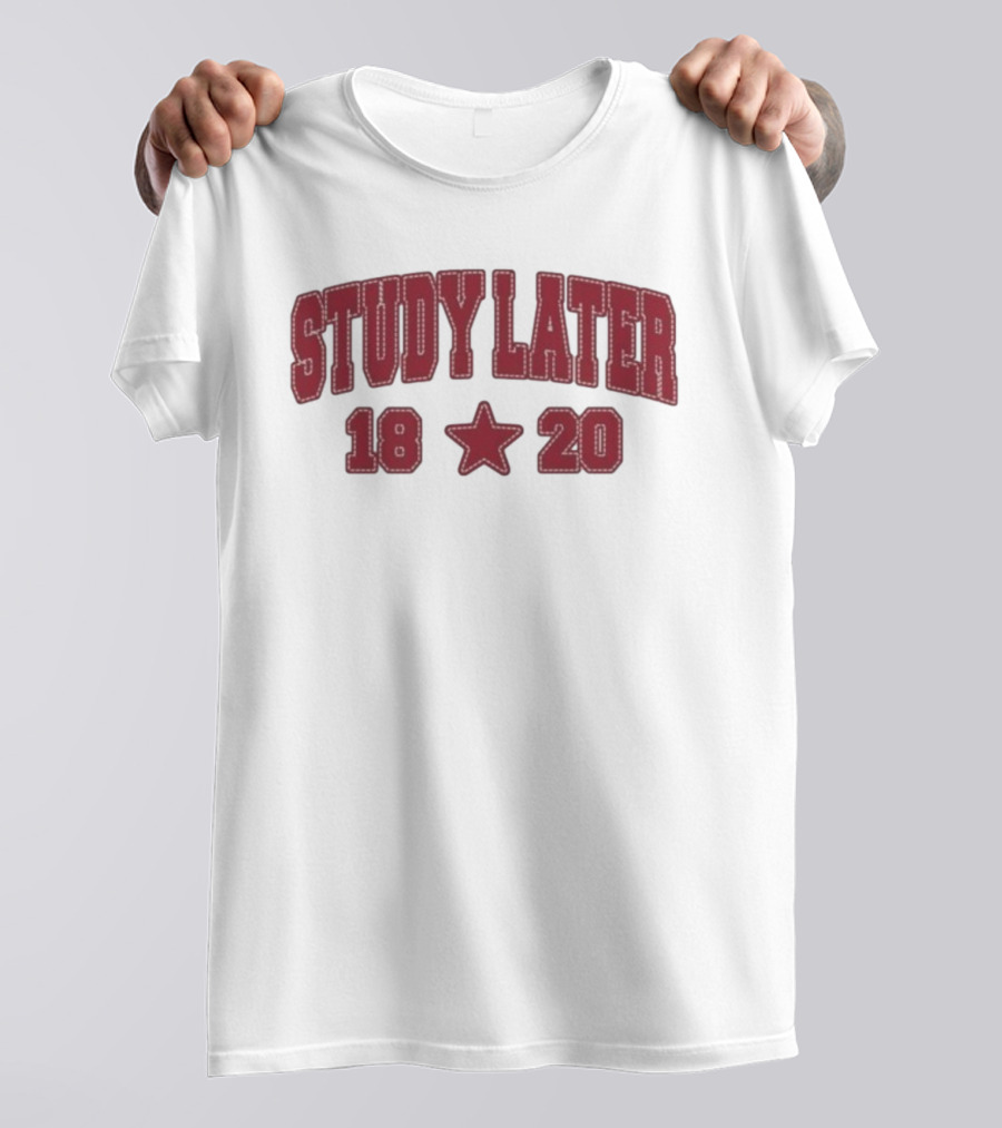 Indiana Hoosiers Study Later Star 18 20 T-Shirt
