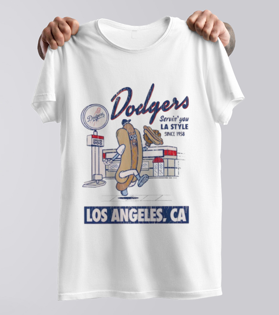 Los Angeles Dodgers Deli Dog Specialty Los Angeles CA Since 1962 T-Shirt