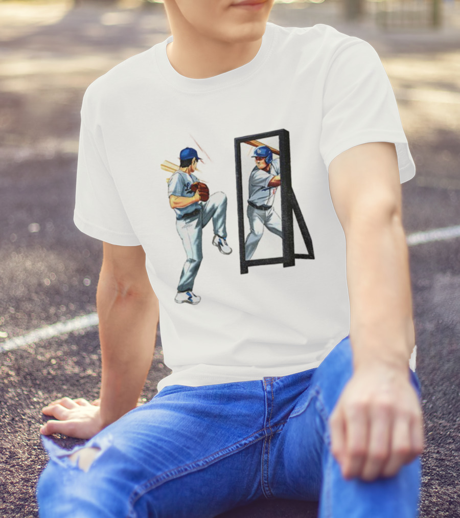 Los Angeles Dodgers Welcome To The Sho Shohei Ohtani Mirror Baseball Pitcher Batter T-Shirt