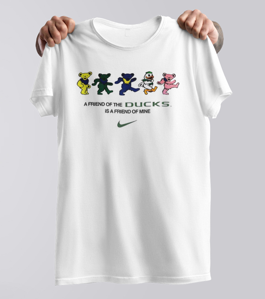 Oregon Ducks Nike Grateful Ducks Dancing Bears Friends T-Shirt