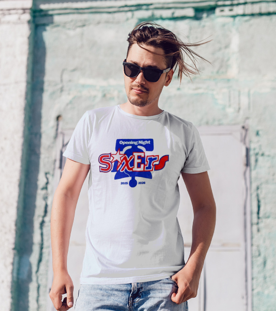 Philadelphia 76ers Opening Night Liberty Bell 2025 2026 T-Shirt