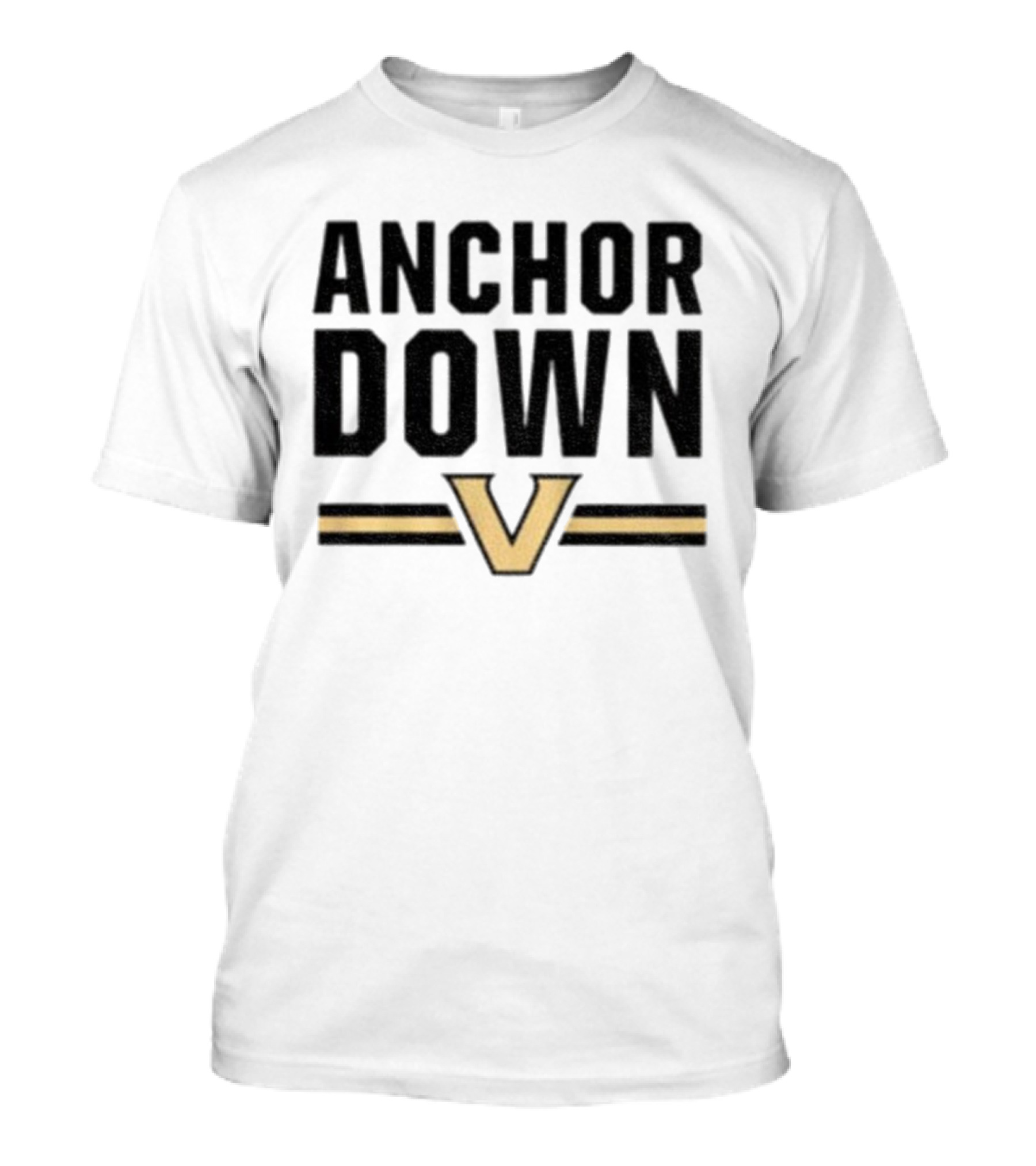 ANCHOR DOWN VANDERBILT COMMODORES V LOGO T-Shirt